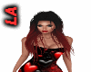 Long Blk/Red Hair