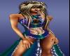 Blond Blue White Green ELF Gown Dress Princess