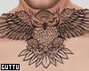 OWL Neck Tattoo