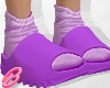 Foam Slides + Socks Purp