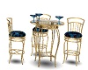 Blue/brass club table