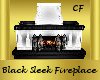 Black Sleek Fireplace