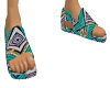 african print sandal