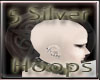 {ARU} 5 Silver hoops (M)