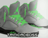 Jordans 5 Grey/Green.