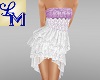 !LM Pink&White Lace Dres