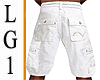 LG1 White  Cargo  Shorts