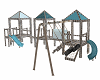 Teal Country Swing Set