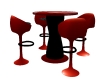 black/red club table