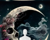 skull moon background