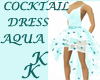 (KK)COCKTAIL DRESS AQUA