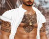 K♛-shirt/ white+tattoo