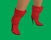 Red Knit Boots