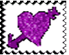 Purple Glitter Heart