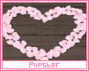 baby pink petal heart