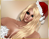 Blond hair Xmas hat