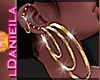 D| Earrings Gold