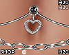 Belly Chain Heart Silver
