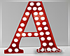 H. Marquee Letter Red A
