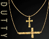 Gold Side Cross Chains