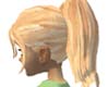 blonde ponytail moving