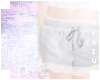 !R Laced White Shorts