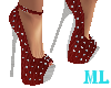 ML Red Studded Heels