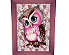 Duo Pink Owl Wall Art