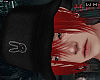 w. hat and hair red