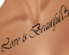 Love Is Beautiful tattoo