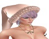 peach Santas helpers hat