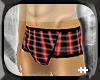 [D] Red checked boxers