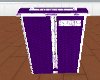 purple  trash can