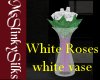 (MSS) Vase Roses Wh/wh