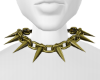 Gld Spike & Chain Choker