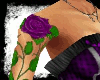 Purple rose arm tattoo