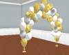 gold &white balloon arch