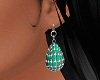 Silver Green Earring