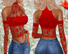Dink Red Lace Top