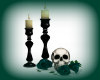 Candles & Skull Teal