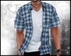 Tartan Couple Shirt Blue