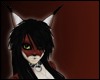 Dark red lynx ears