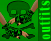 Green Toxic Rave Gloves