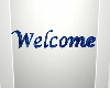  Welcome sign blue