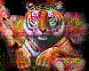 tiger with flowers