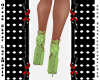 Green Sheer Lace Heels