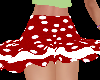 red ruffle pokadot skirt