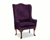 Purple wingback chair