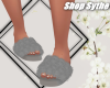 Sy | Fur Slides | Gray