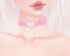 "Hers" Pink Heart Collar